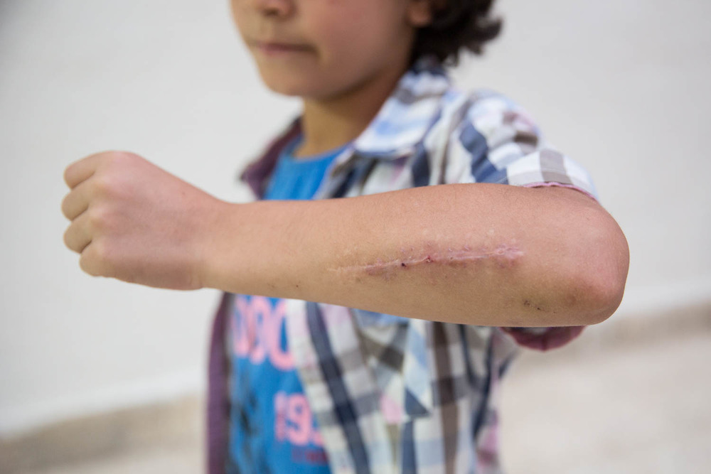 Hasnaa’s children are still struggling to adjust to their new environment. Recently her eldest son had some trouble with other students in the school and returned home with a large wound on his arm. Plan International is supporting remedial classes for Syrian children to follow up lessons and better understand the Egyptian Arabic accent, as well promoting socialisation through sports activities. The safety of her children is Hasnaa’s utmost priority. She dreams of a future in Europe, yet she doesn’t want to risk her children's lives by crossing the Mediterranean Sea.